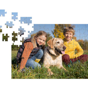 Puzzle personalizat cu foto sau logo 29x21 cm 135 piese
