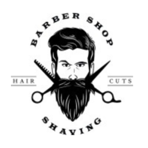 Sticker perete Barber Shop, negru, 60 x 60 cm