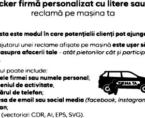 Sticker firma personalizat cu litere sau logo