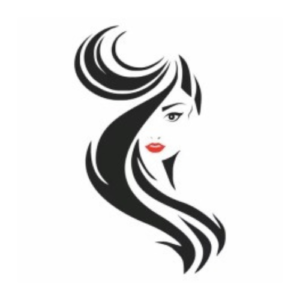 Sticker decorativ perete, pentru salon de beauty, chip de fata cu buze rosii, negru-rosu, 80 x 48 cm