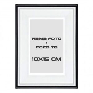 Rama foto Barcelona alb+negru 10 x 15 cm