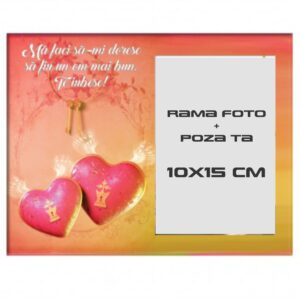 Rama foto sticla TE IUBESC v3 foto 15 x 10 cm